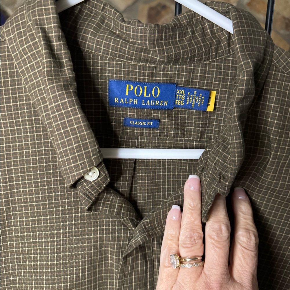 Polo by Ralph Lauren Men's Tan Plaid Shirt